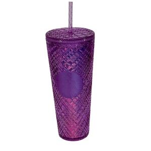 Starbucks Purple Iridescent Studded Venti Tumbler 24oz Cold Cup 011140544